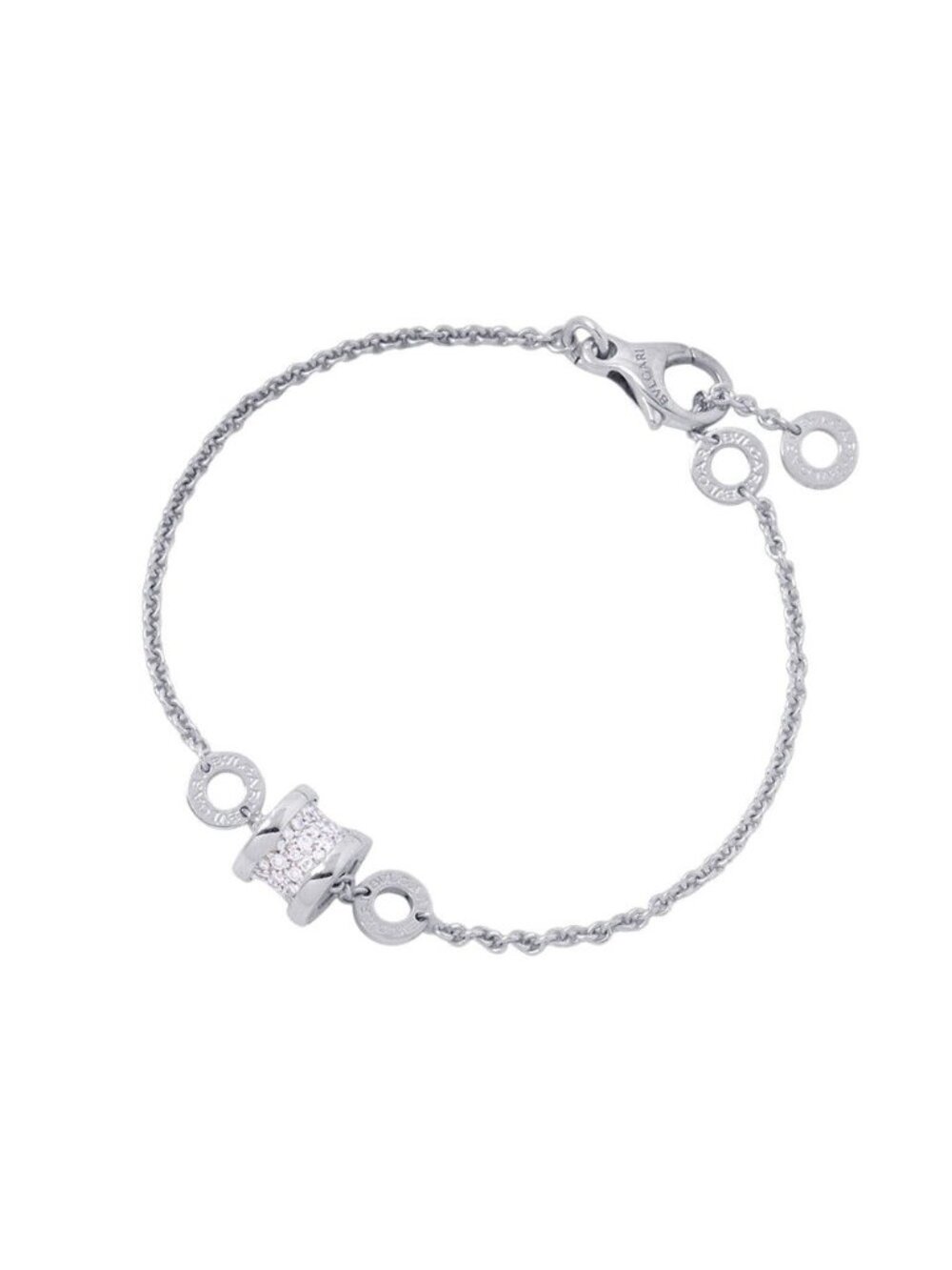 Bvlgari Bracelet B.zero1 Diamond Total 18k White Gold S